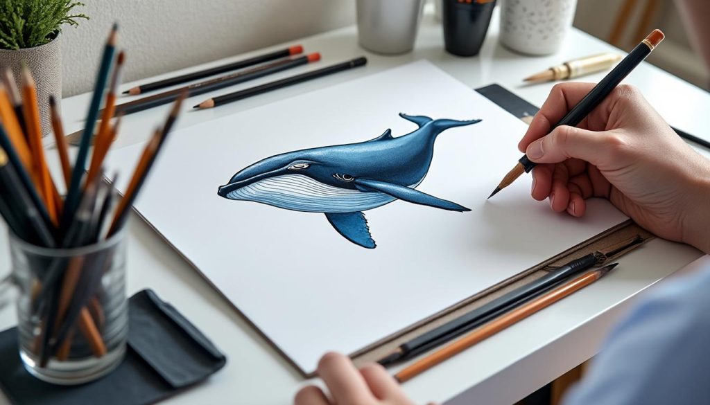 apprenez à dessiner une baleine facilement et avec style grâce à notre guide étape par étape, parfait pour tous les niveaux.