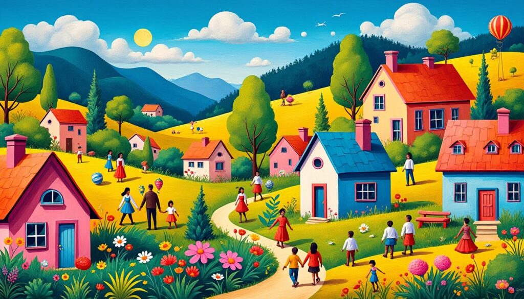 explorez les caractéristiques uniques des naive paintings, un style artistique authentique et expressif qui révèle la simplicité et la créativité spontanée.