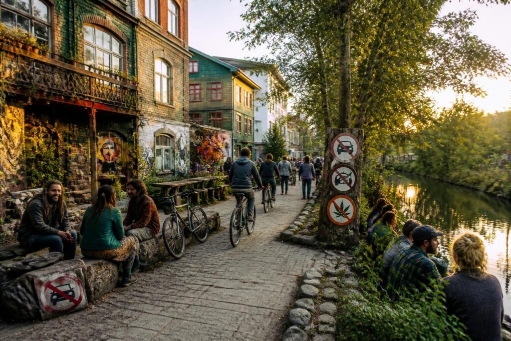 découvrez christiania à copenhague, un quartier alternatif unique, son histoire fascinante, ses règles spécifiques et l'ambiance conviviale qui le caractérise.