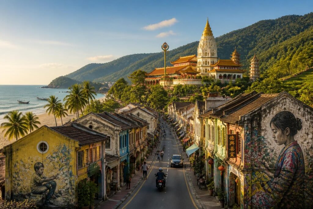 découvrez penang, île paradisiaque de malaisie, avec notre guide des meilleures adresses et sites incontournables à visiter pour un séjour inoubliable.