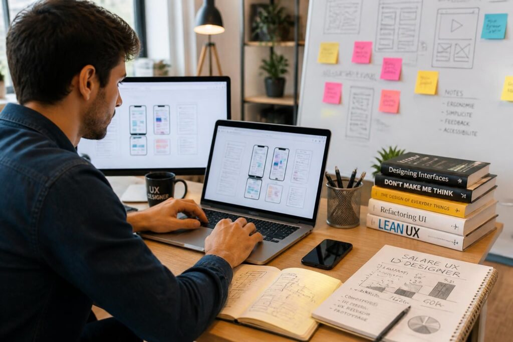 découvrez le métier d'ux designer, découvrez les salaires moyens et les formations recommandées pour débuter dans le design numérique et réussir votre carrière.