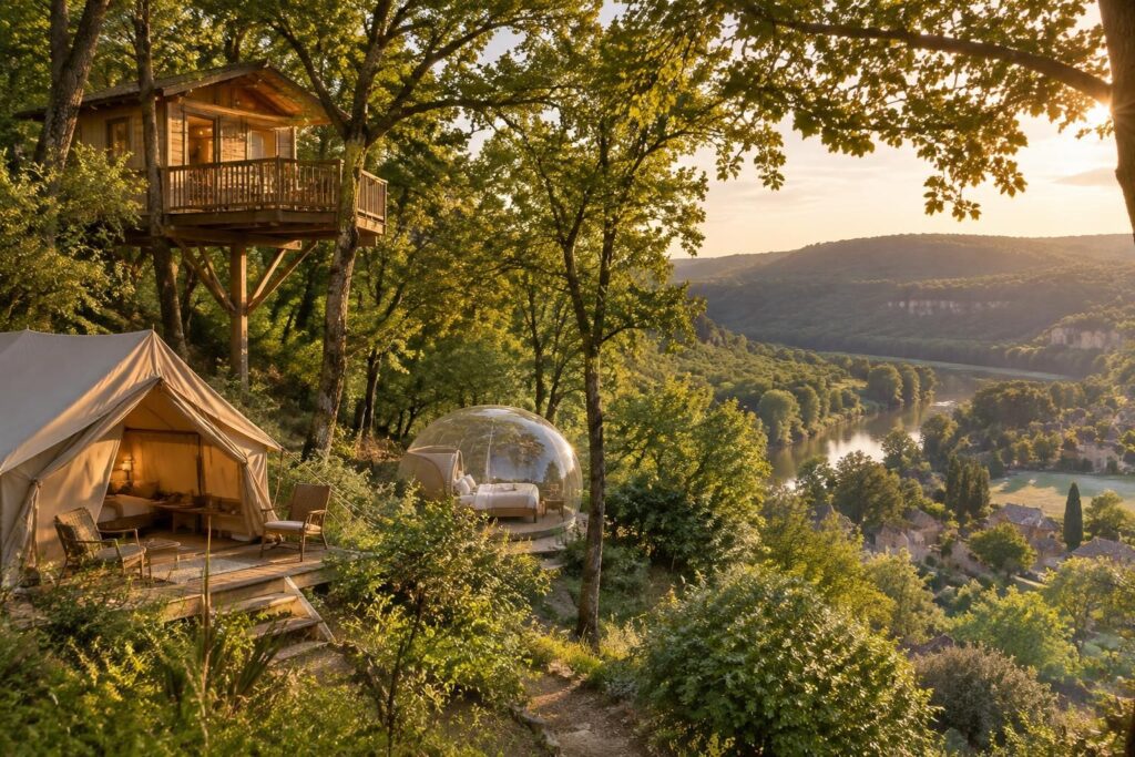 découvrez un camping insolite en dordogne : hébergements originaux au cœur du périgord, près de sarlat, pour un séjour dépaysant en pleine nature.